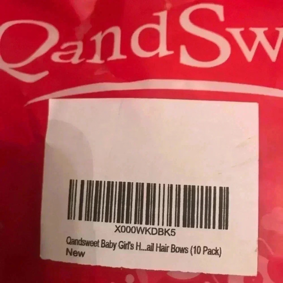 Qand Sweet pack of 10 hairbows on headband - Picture 3 of 3